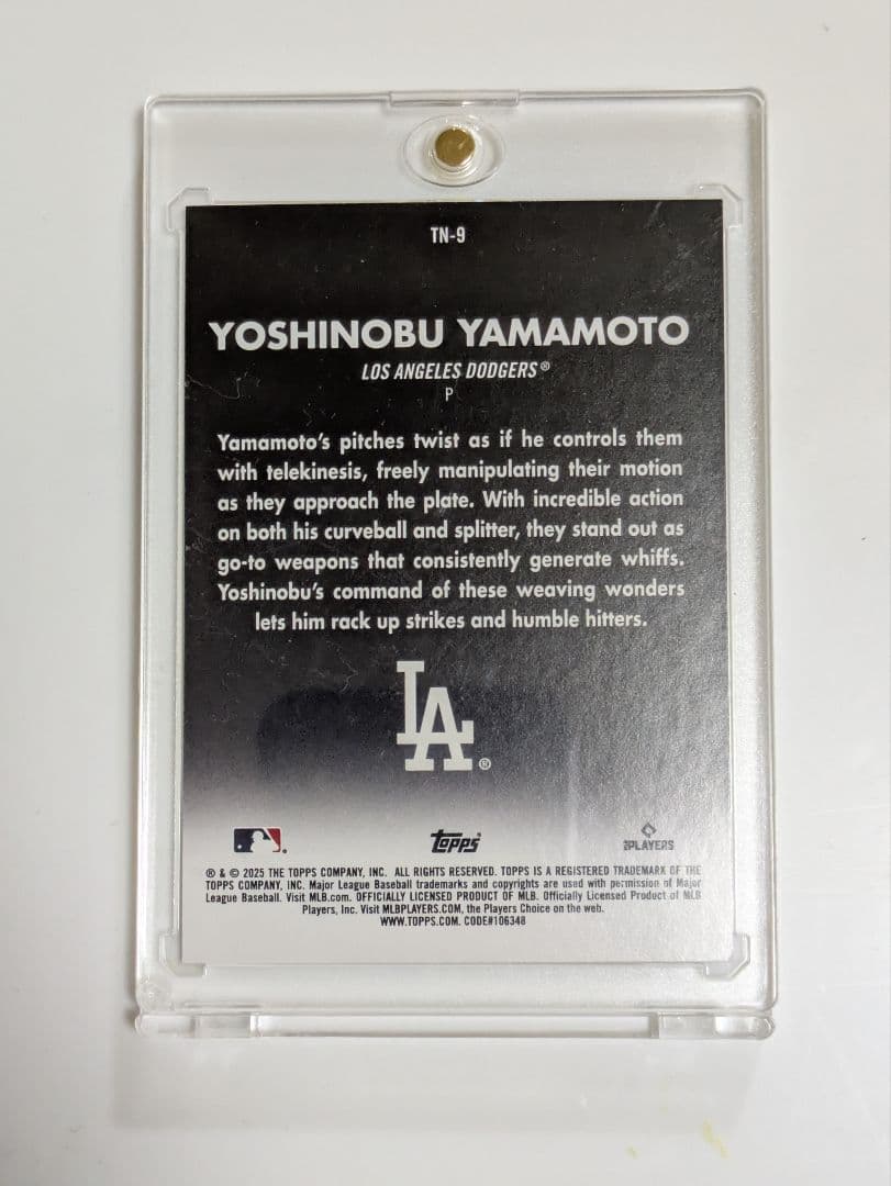 山本由伸【tops2025東京シリーズTN-9レアリティカード】