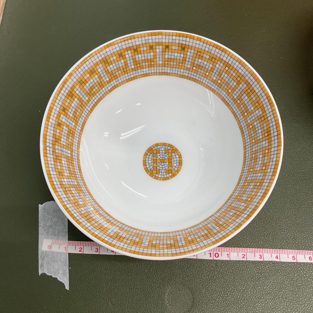 H6386 HERMES エルメス　モザイク　デザイン　ボウル 茶碗　2個セット