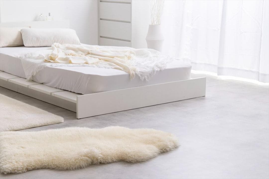 【送料無料】【セミダブル】すのこローベッド ヘッドボード ボンネルマットレス付き