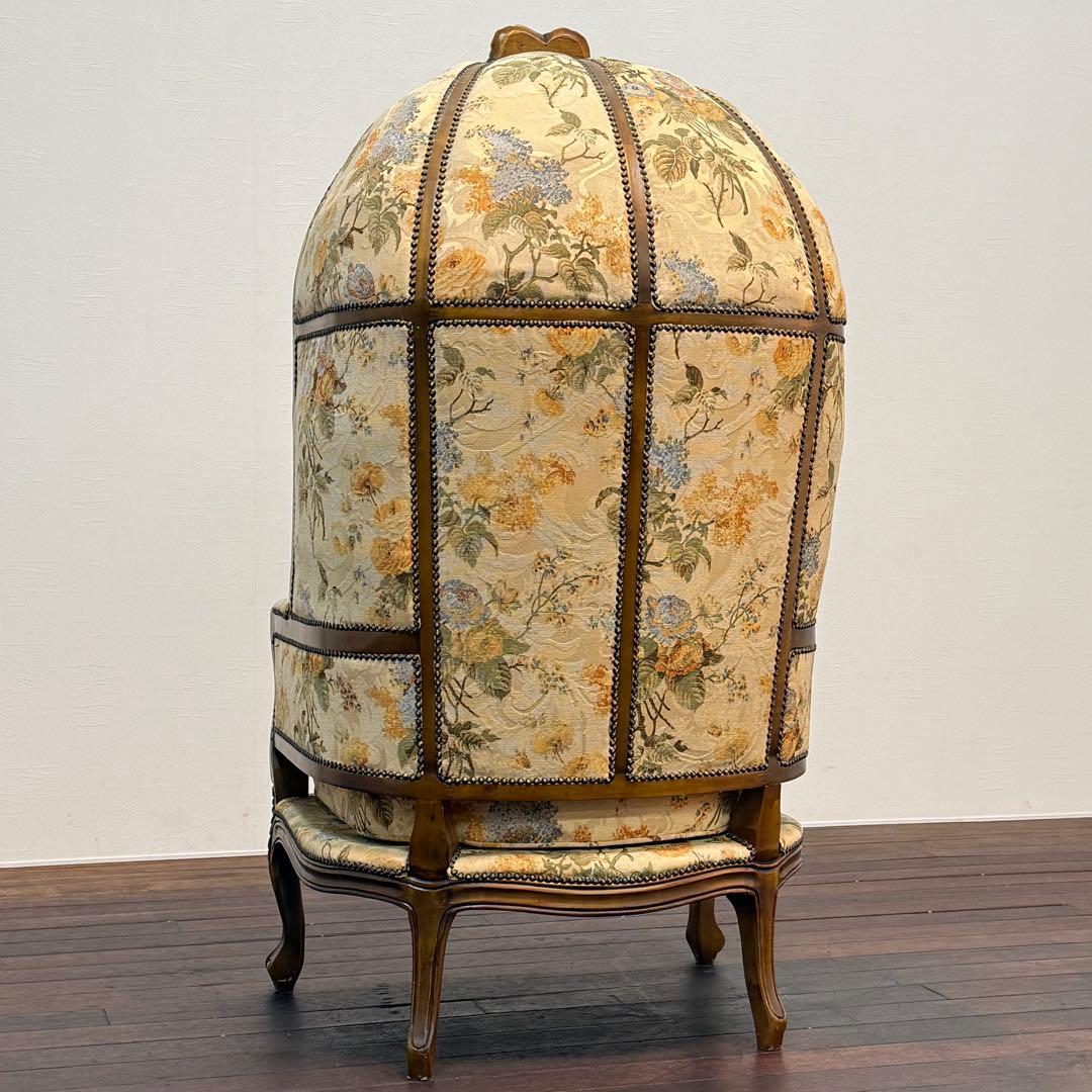 H21K8 ロココ調 猫脚 バルーンチェア ポーターズチェア