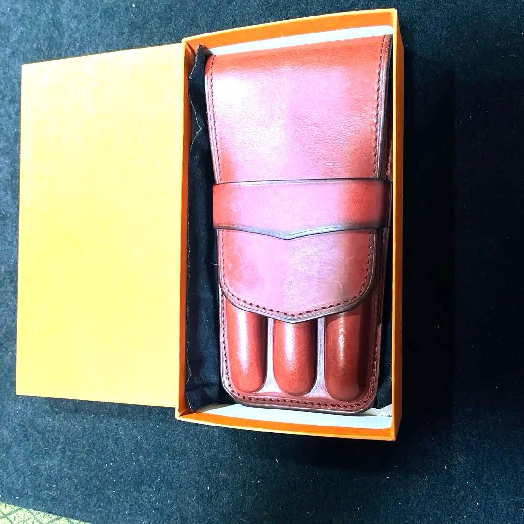 【入手困難】ル・ボナー 3本挿しペンケース ワイン 箱・包装完備