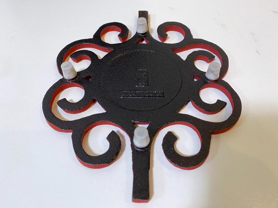 新品未使用 朱色 岩鋳 IWACHU 南部鉄器 急須 鉄瓶専用 釜敷き 釜敷