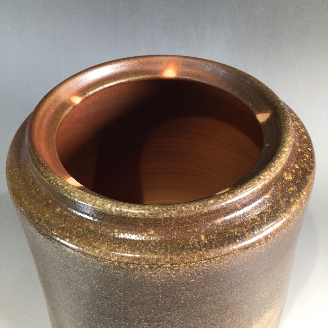 P266 水指 『信楽焼』『河合慶治造』 共箱 茶道具