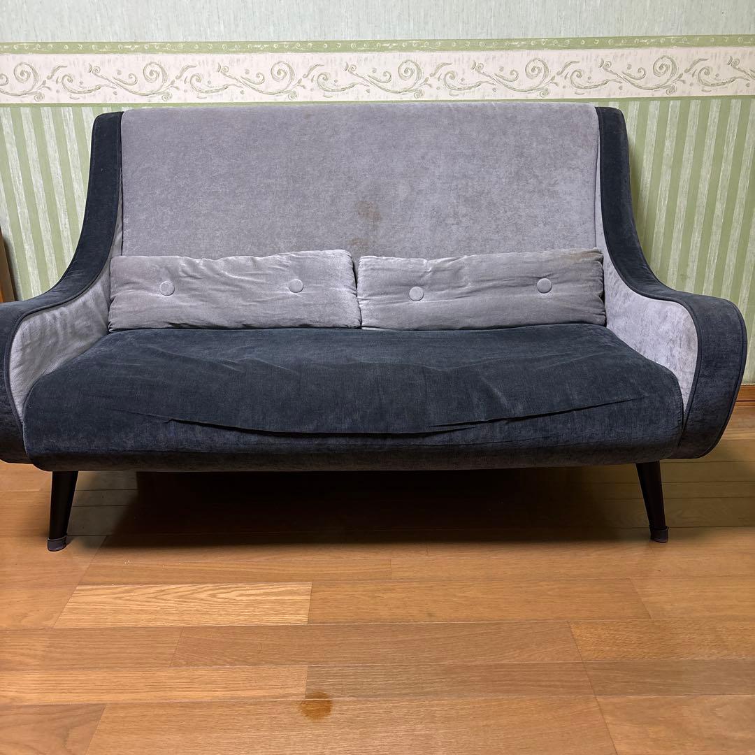 週末限定価格!!Francfrancフランフラン ピルティ 2人掛けソファグレー