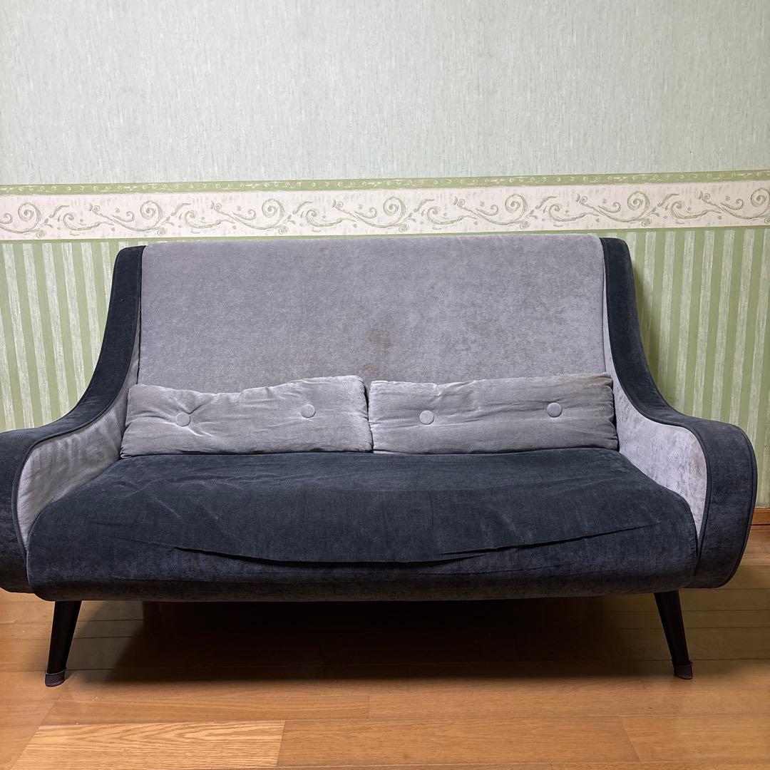 週末限定価格!!Francfrancフランフラン ピルティ 2人掛けソファグレー