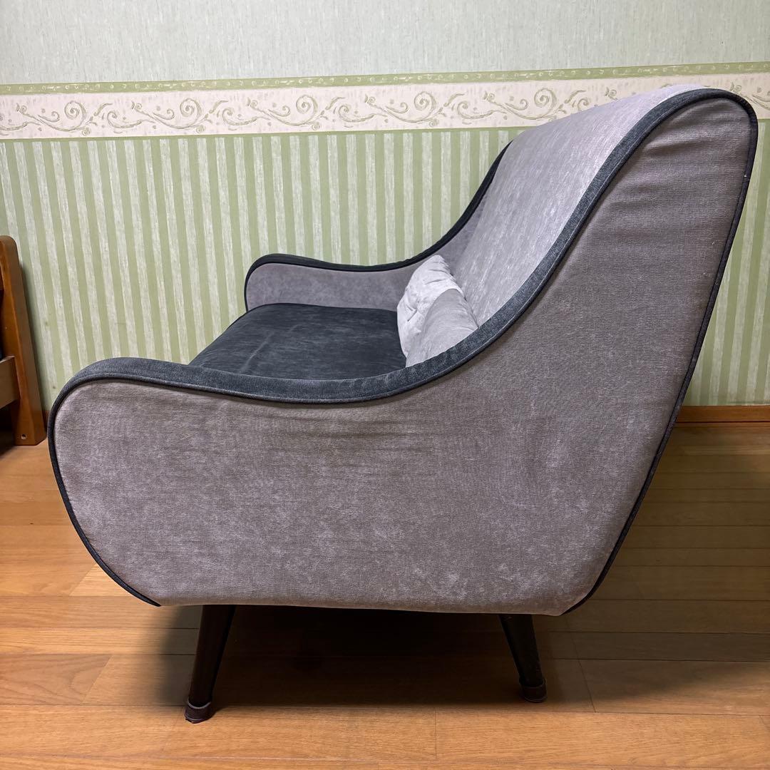 週末限定価格!!Francfrancフランフラン ピルティ 2人掛けソファグレー