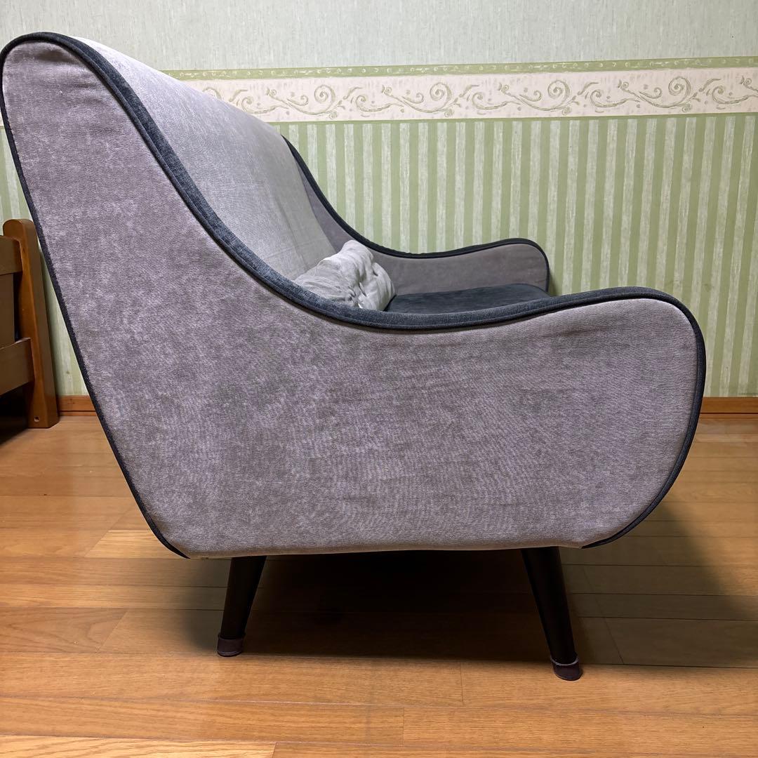 週末限定価格!!Francfrancフランフラン ピルティ 2人掛けソファグレー