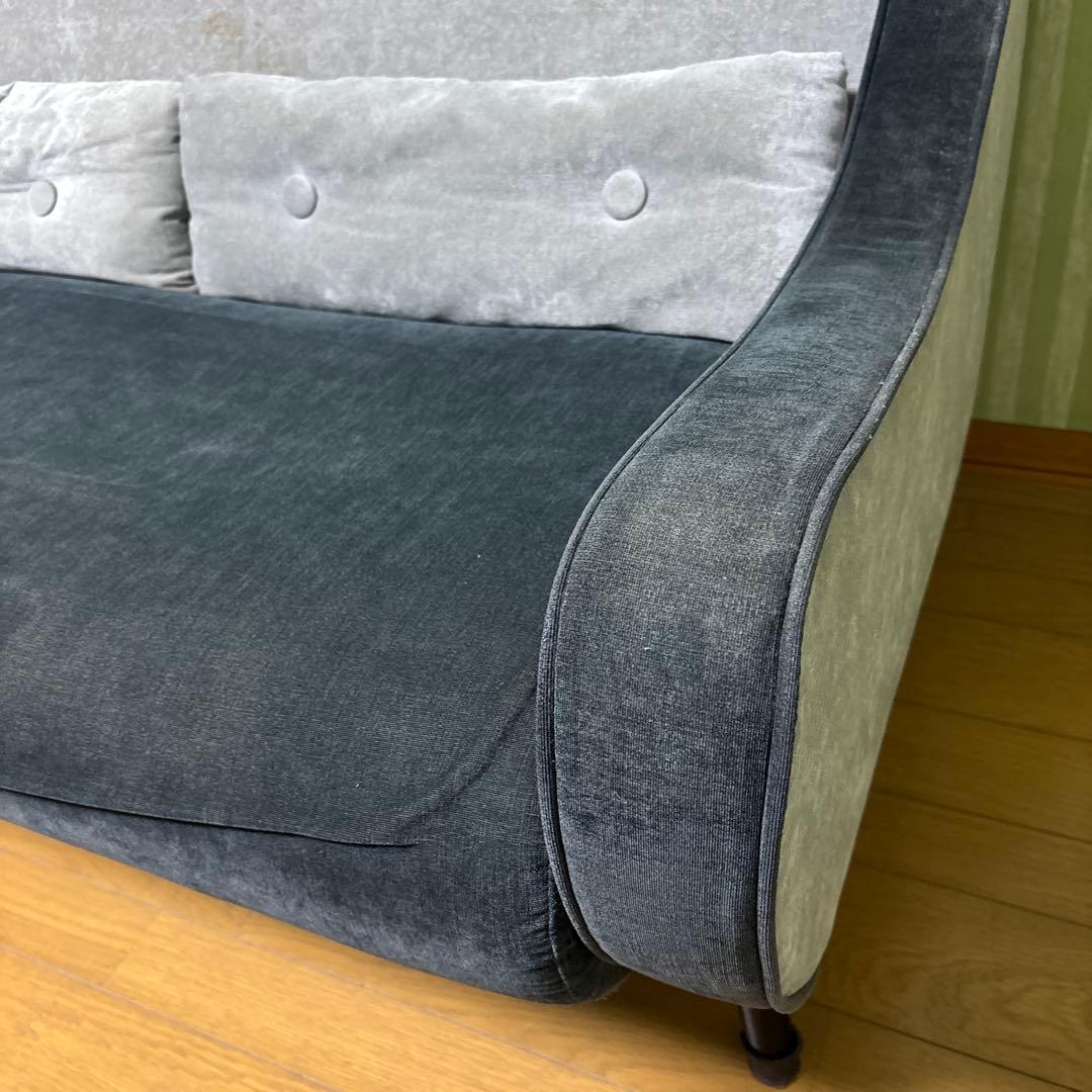 週末限定価格!!Francfrancフランフラン ピルティ 2人掛けソファグレー