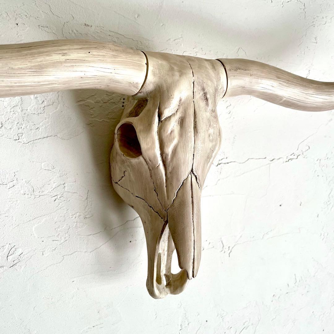 ◾️横幅74cm テキサスロングホーン バッファロースカル 壁掛け