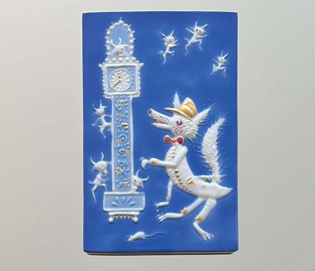 Meissen マイセン/※1級品 陶板 プラーク『七匹の子ヤギ』美品