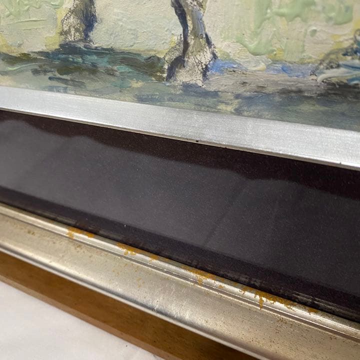 下川都一朗 油彩画「牛」4号 美術 芸術 絵画 サイン入り - メルカリ