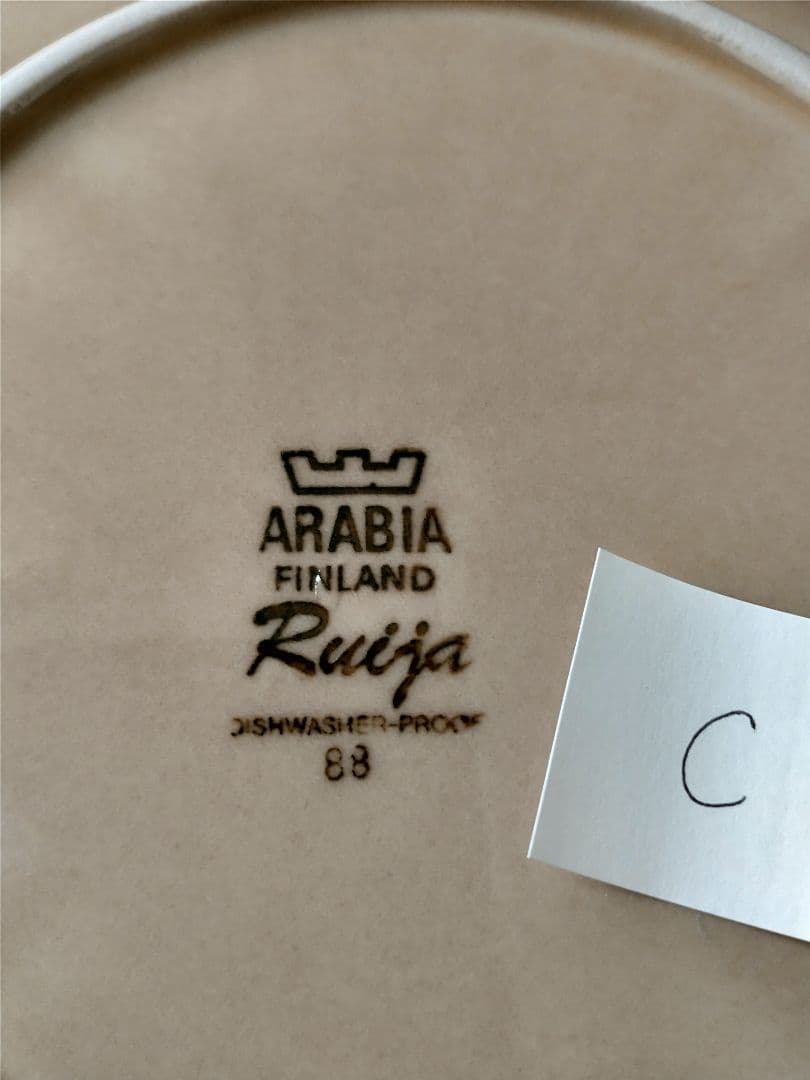 ARABIA/アラビア Ruija/ルイヤ 20cmプレートC