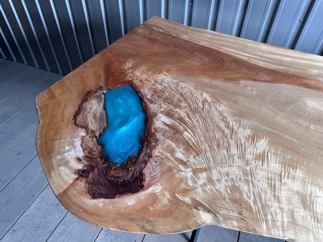 栃　トチ　一枚板　無垢材　ダイニング　テーブル　カウンター　ウォールナットポプラ