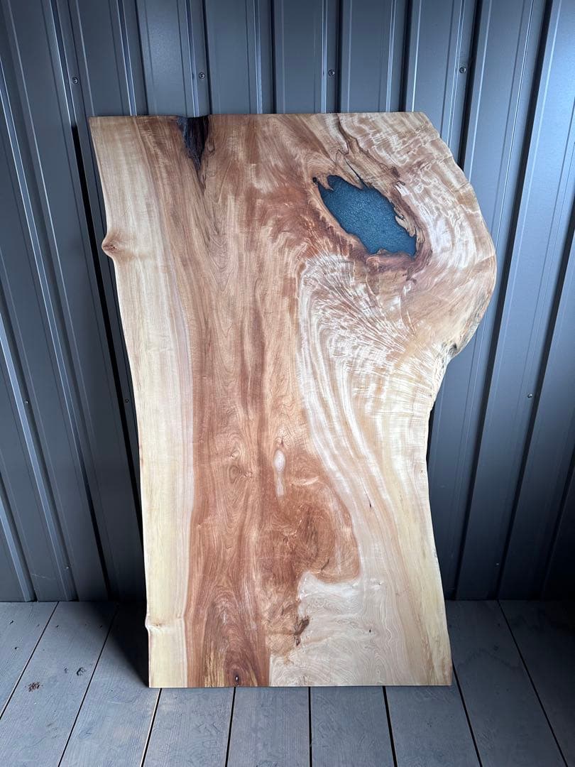 栃　トチ　一枚板　無垢材　ダイニング　テーブル　カウンター　ウォールナットポプラ