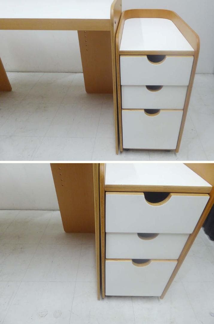 ■ACTUS ■アクタスキッズ ANFUN デスク 机 学習机 袖机付 ビーチ材