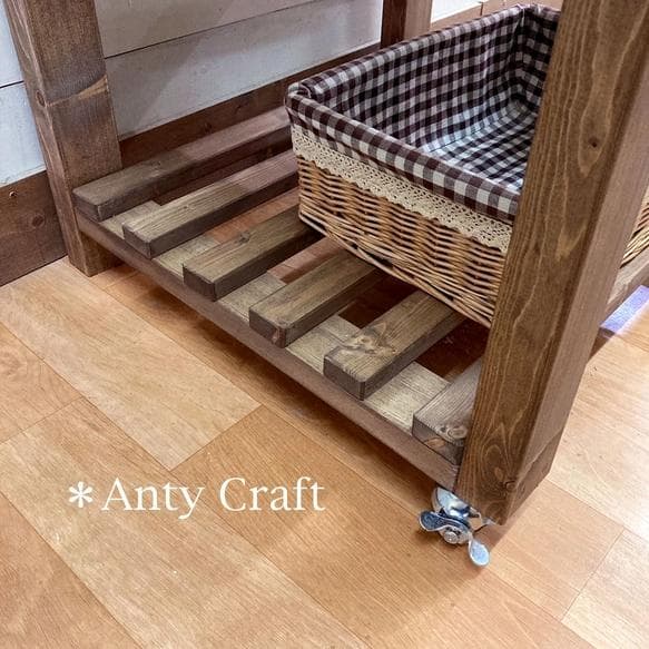 【サイズオーダー可】【引取可能】キッチンワゴン PC台 幅60cm UN 完成品