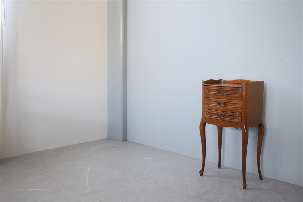 フランスアンティーク猫脚ベッドサイドキャビネット/ナイトテーブル机(91-236