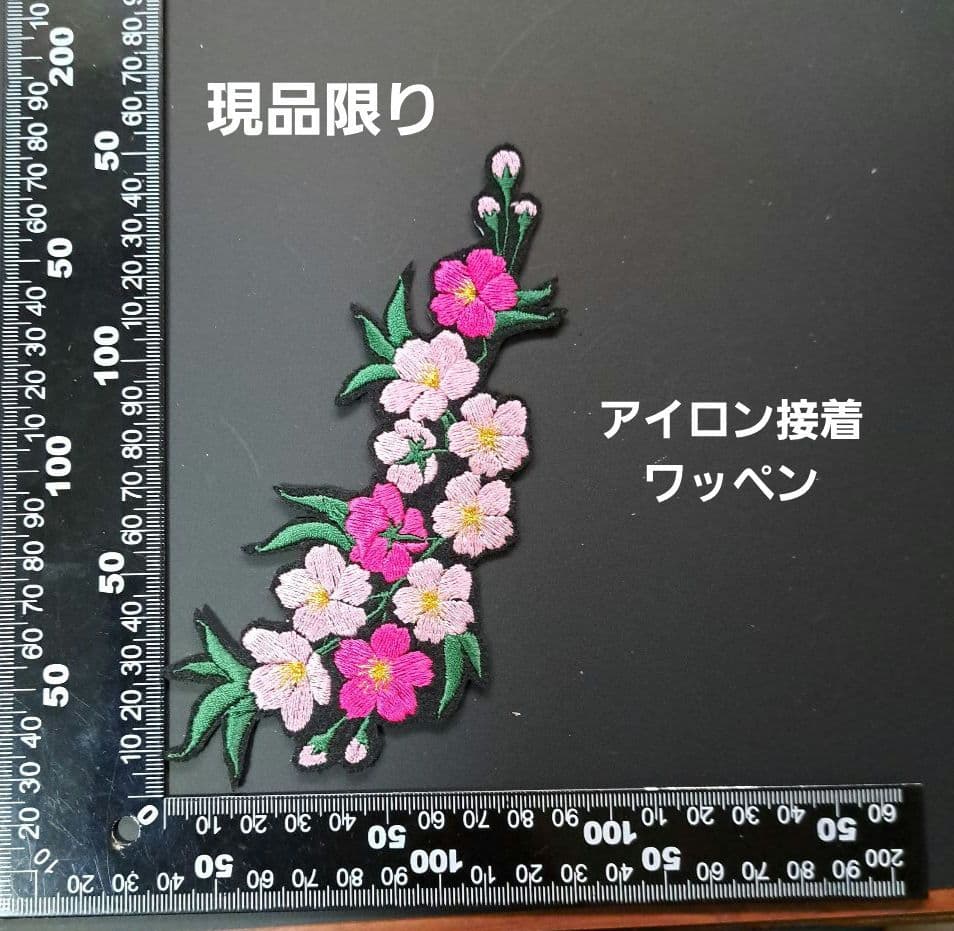 卒ラン用 桜2 アイロン刺繍ワッペン - メルカリ