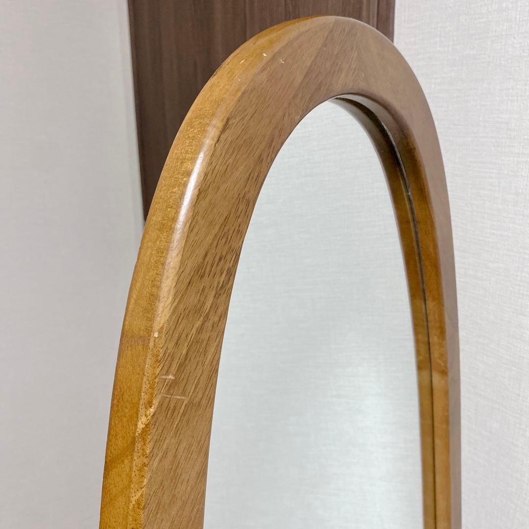 【昭和レトロ】 アンティーク調 オーバル型 スタンドミラー 姿見 全身 送料無料