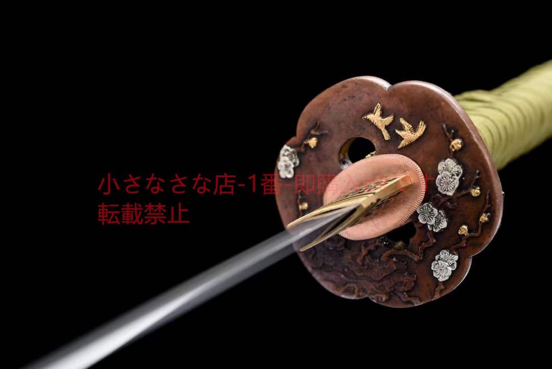 26寸地肌鋼焼刃武士刀『花鳥拵打刀』 武具 刀装具 日本刀 模造刀 居合刀