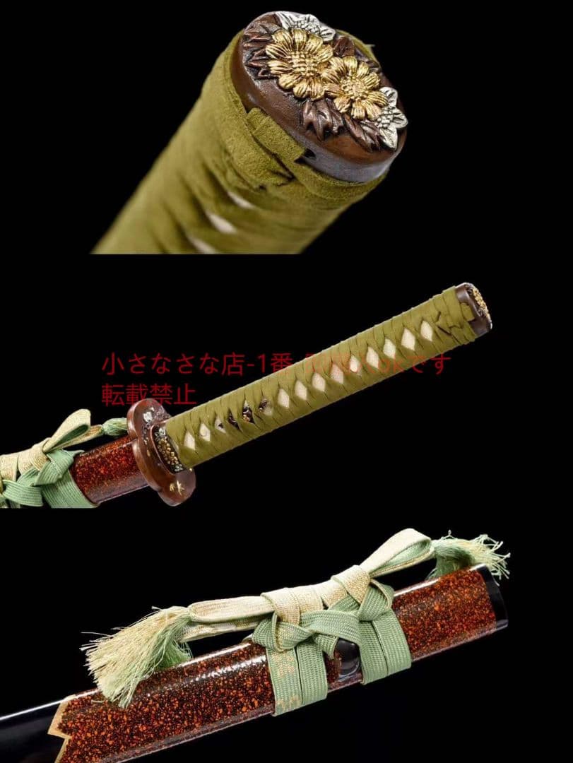 26寸地肌鋼焼刃武士刀『花鳥拵打刀』 武具 刀装具 日本刀 模造刀 居合刀