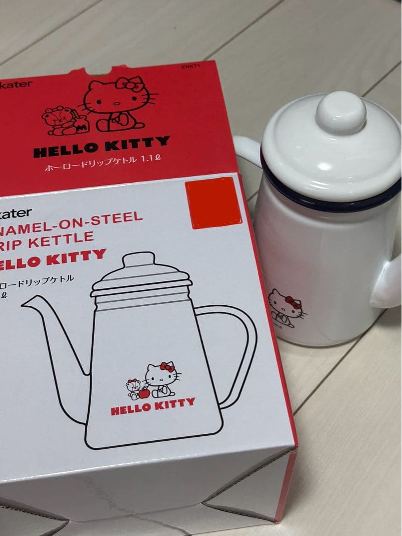 【新品】HELLO KITTY ドリップケトル 1.1L【ホーロー】
