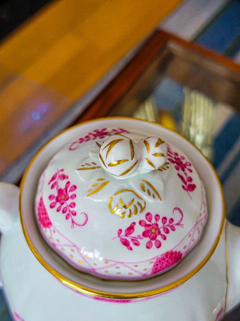 リモージュ Raynaud ピンク花柄 ティー3点セット 仏製