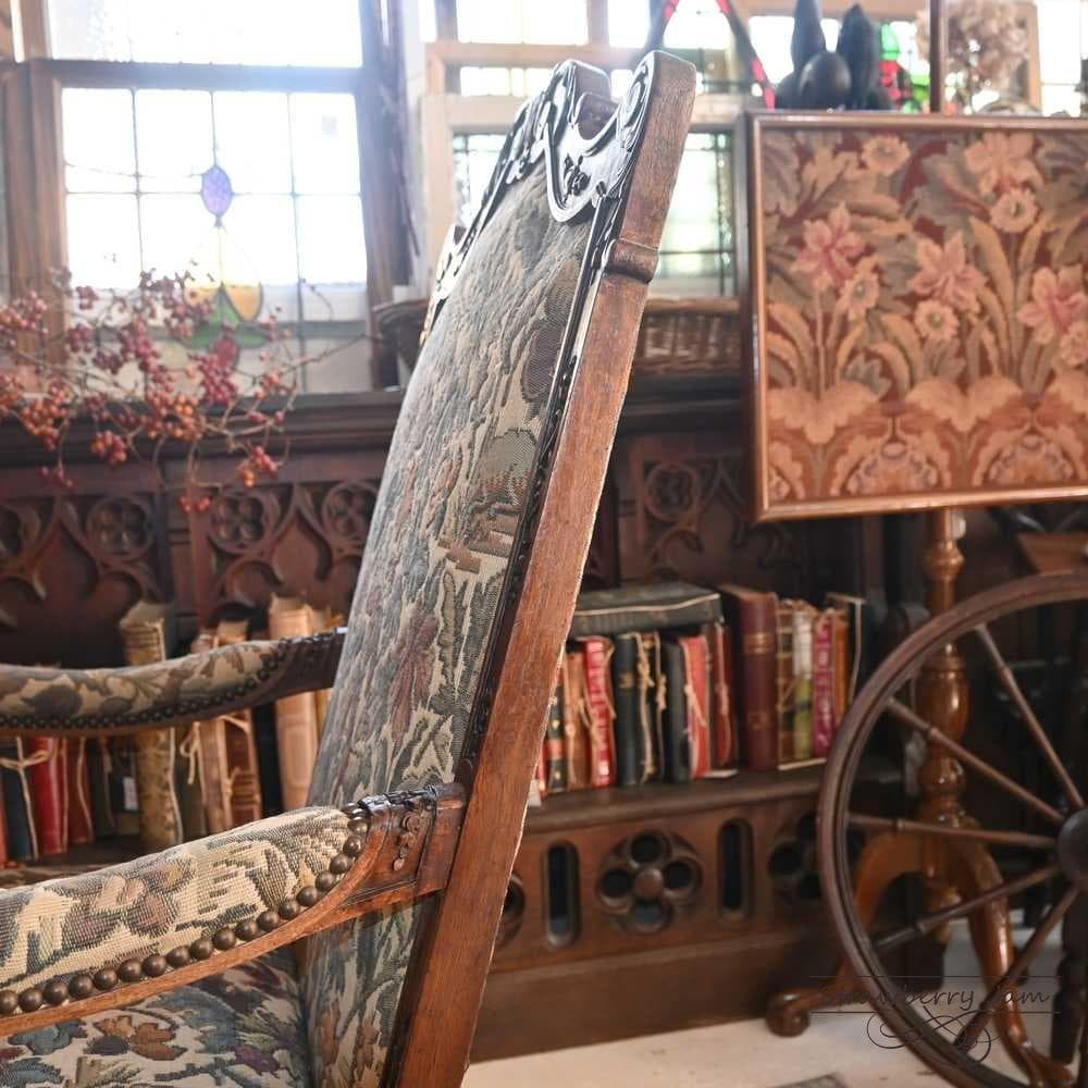 L3710-3-2 フランスアンティーク ソファ 布張りチェア 1人掛けソファ