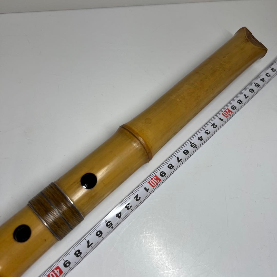 大宝在銘　銀三線尺八D 吹口カバー付　長さ約49㎝　東Y7-0908③