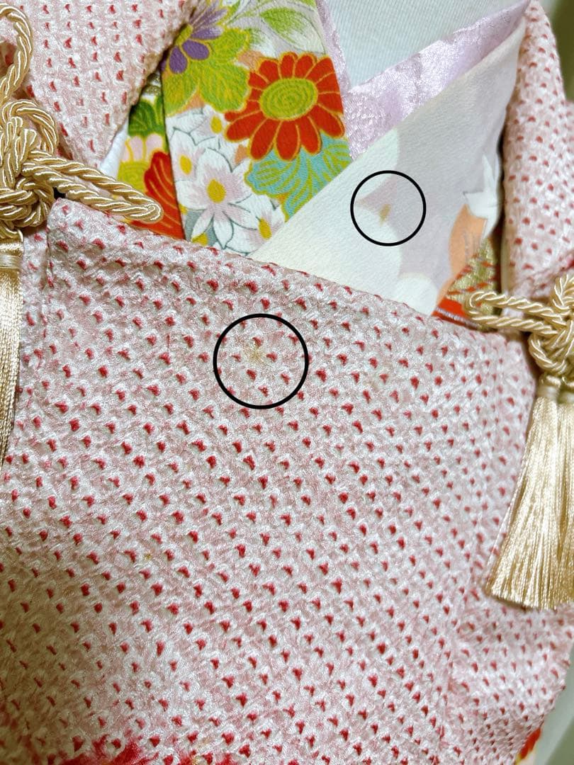 レトロ着物♡総絞り被布　七五三　3歳　女の子　フルセット　ピンク　アンティーク