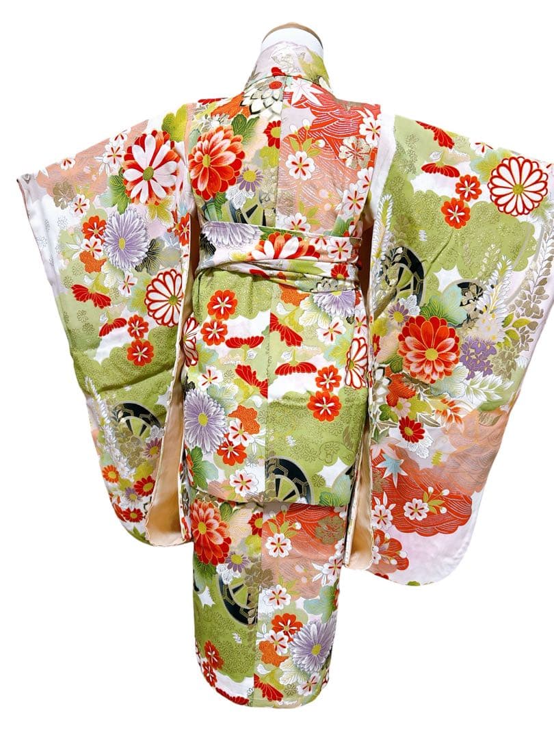 レトロ着物♡総絞り被布　七五三　3歳　女の子　フルセット　ピンク　アンティーク