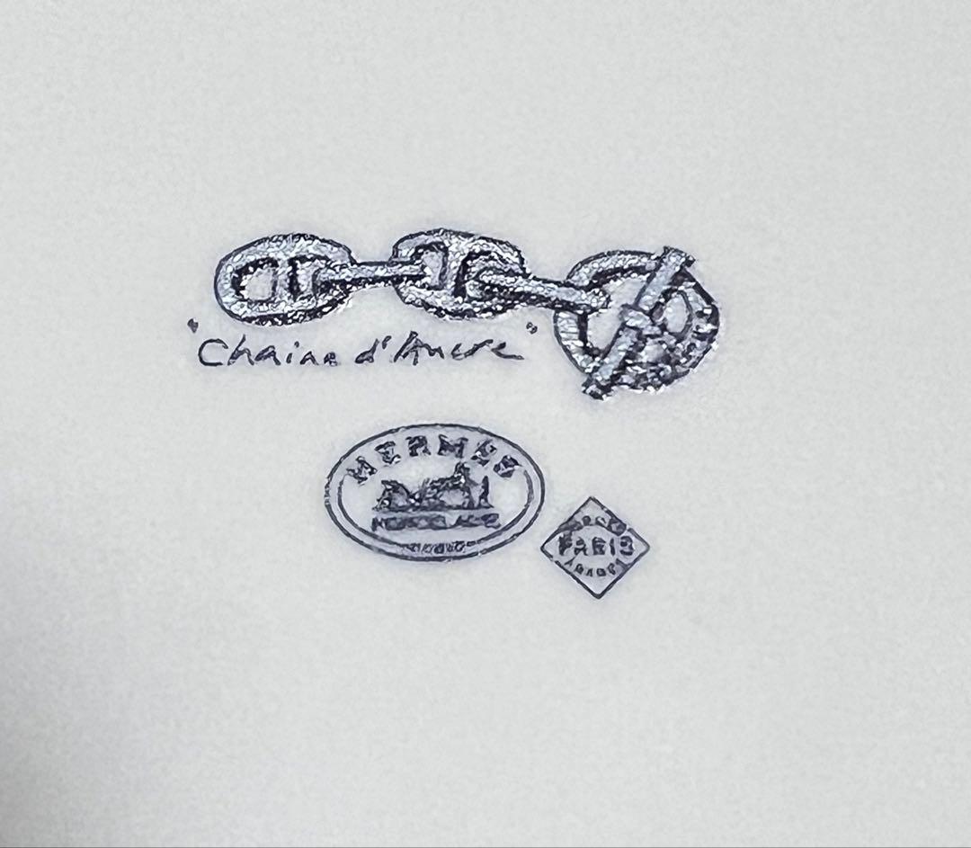 2枚【未使用】HERMES シェーヌダンクル スクエアプレート トレイ 皿