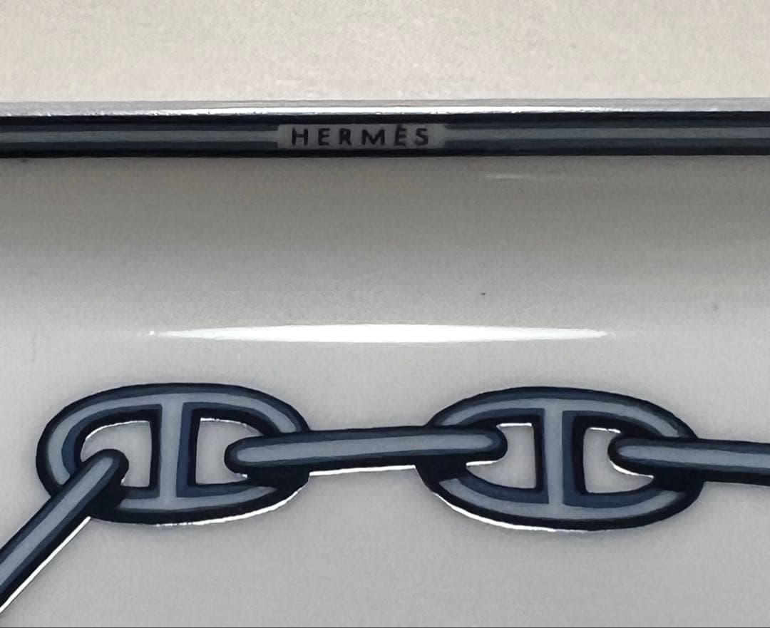 2枚【未使用】HERMES シェーヌダンクル スクエアプレート トレイ 皿