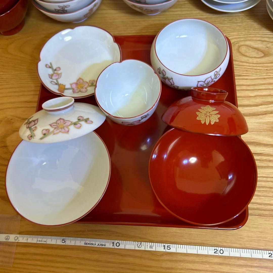 雛祭り　お膳　雛道具　田中屋　陶器　桐箱付き