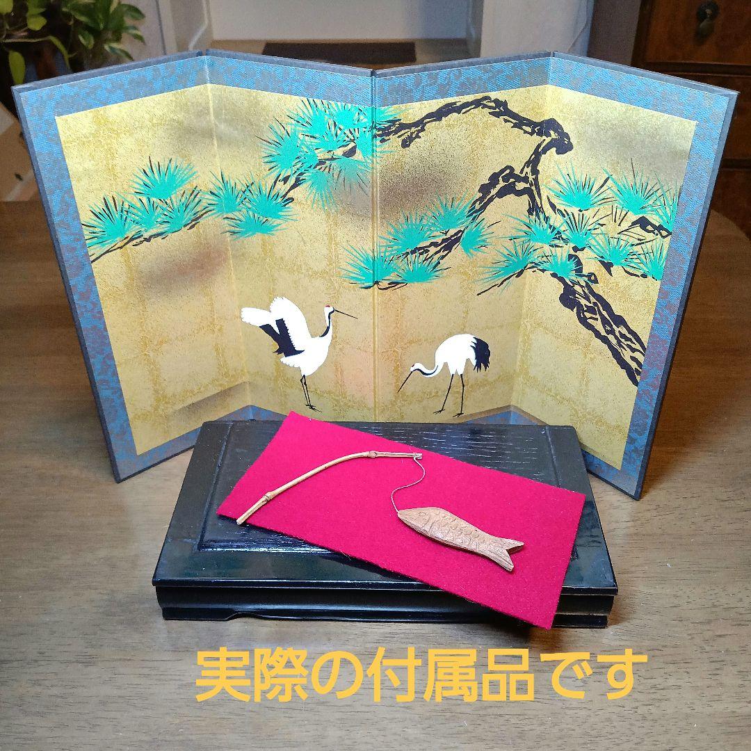 骨董品　恵比寿:大黒　木彫り置物　屏風&台座付き　希少セット