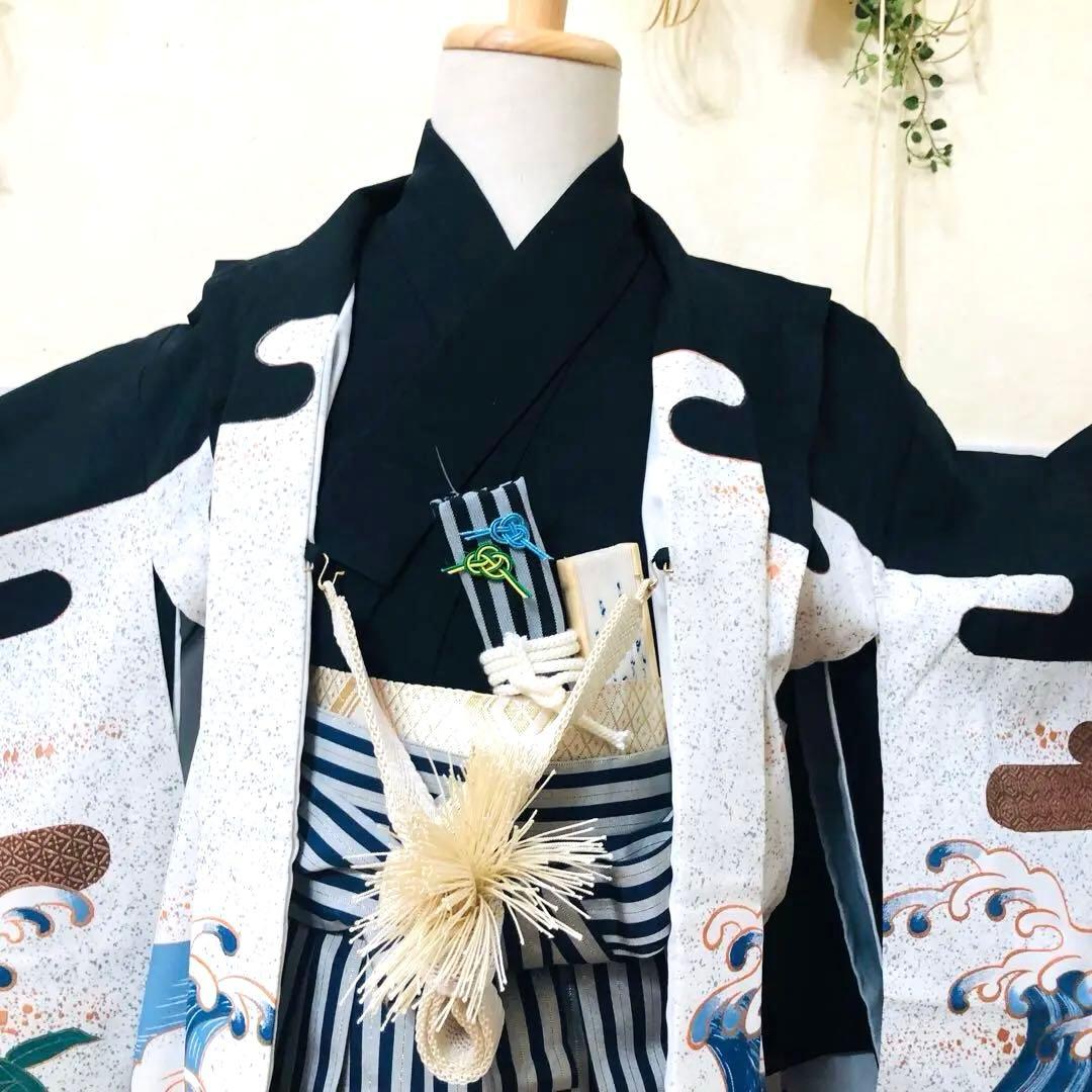 美品‼️七五三 五歳‼️鷹 巻物金彩❤️黒地系圧巻豪華完全フルセット‼️家から揃える無‼️