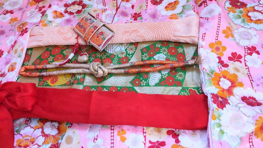 7歳女の子向けお着物セット　ピンク