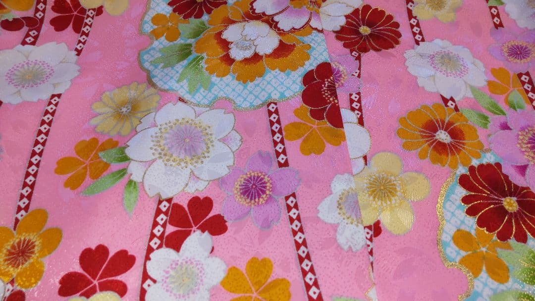 7歳女の子向けお着物セット　ピンク