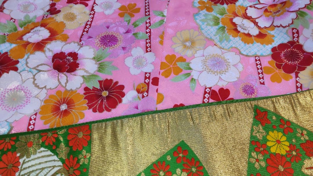 7歳女の子向けお着物セット　ピンク