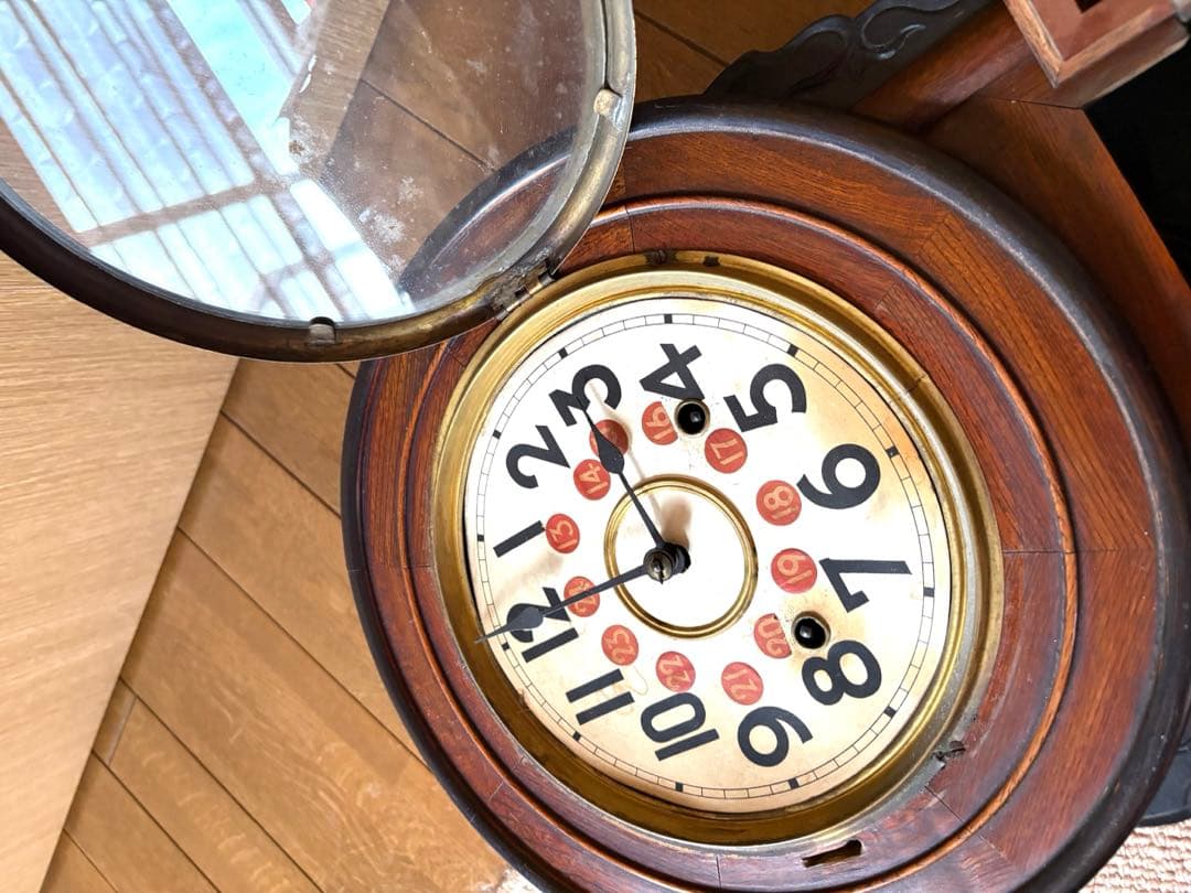 希少 ビンテージボンボン柱時計