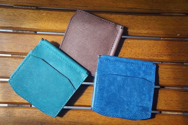 【送料無料】マヤベリーのマネークリップウォレット【コバルト】