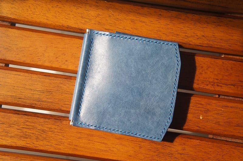 【送料無料】マヤベリーのマネークリップウォレット【コバルト】