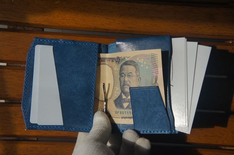 【送料無料】マヤベリーのマネークリップウォレット【コバルト】