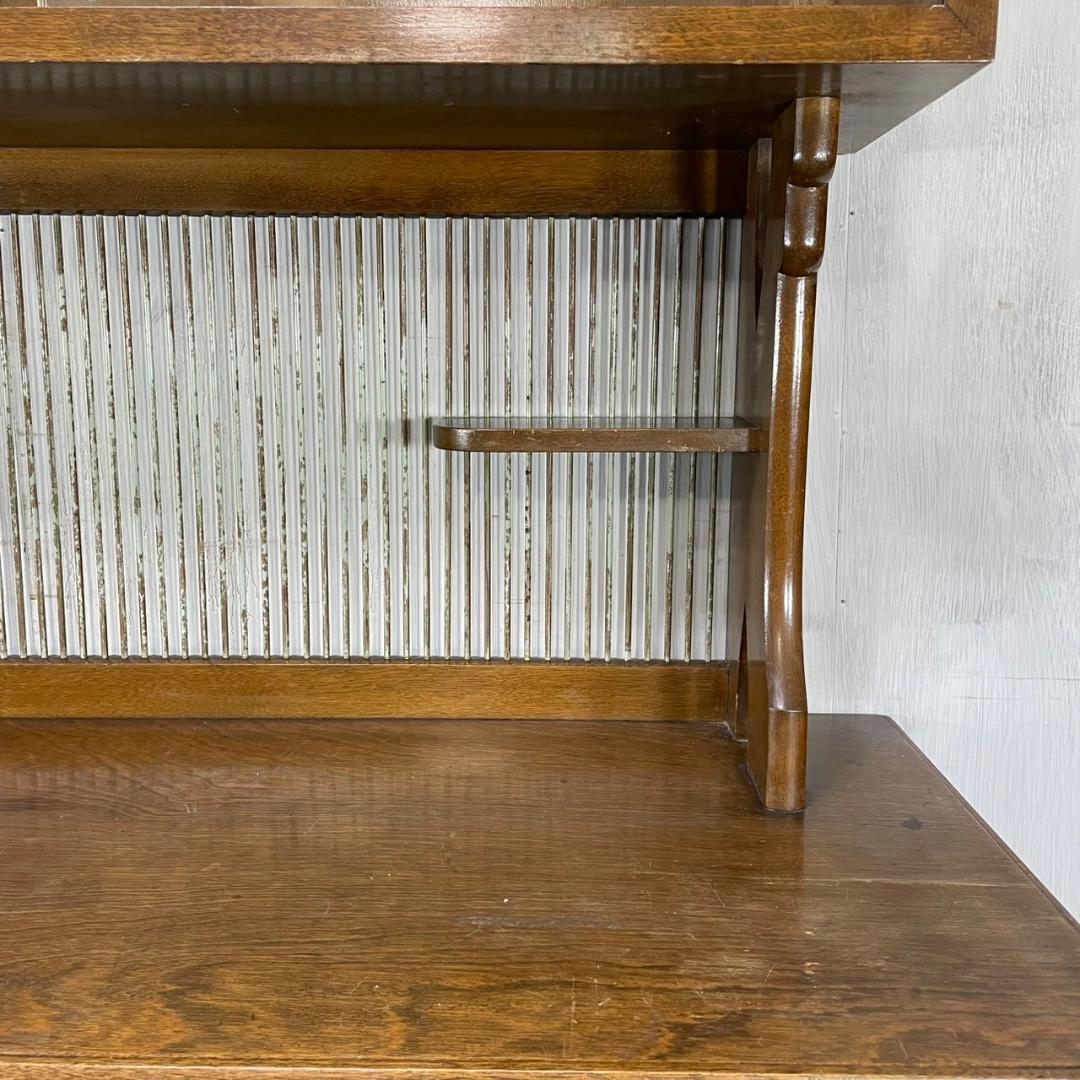 ヴィンテージ カップボード モールガラス 食器棚 収納 飾り棚 ビンテージ