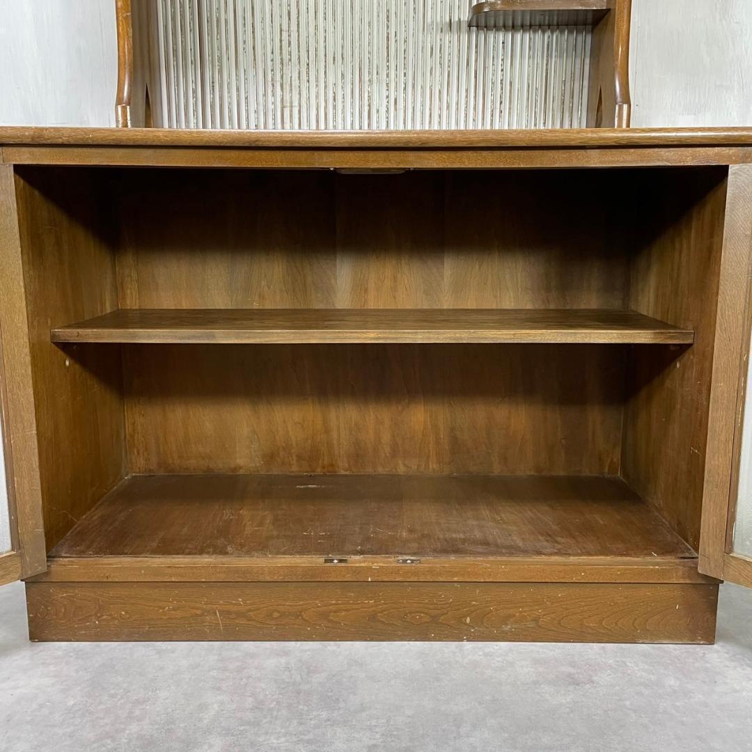 ヴィンテージ カップボード モールガラス 食器棚 収納 飾り棚 ビンテージ