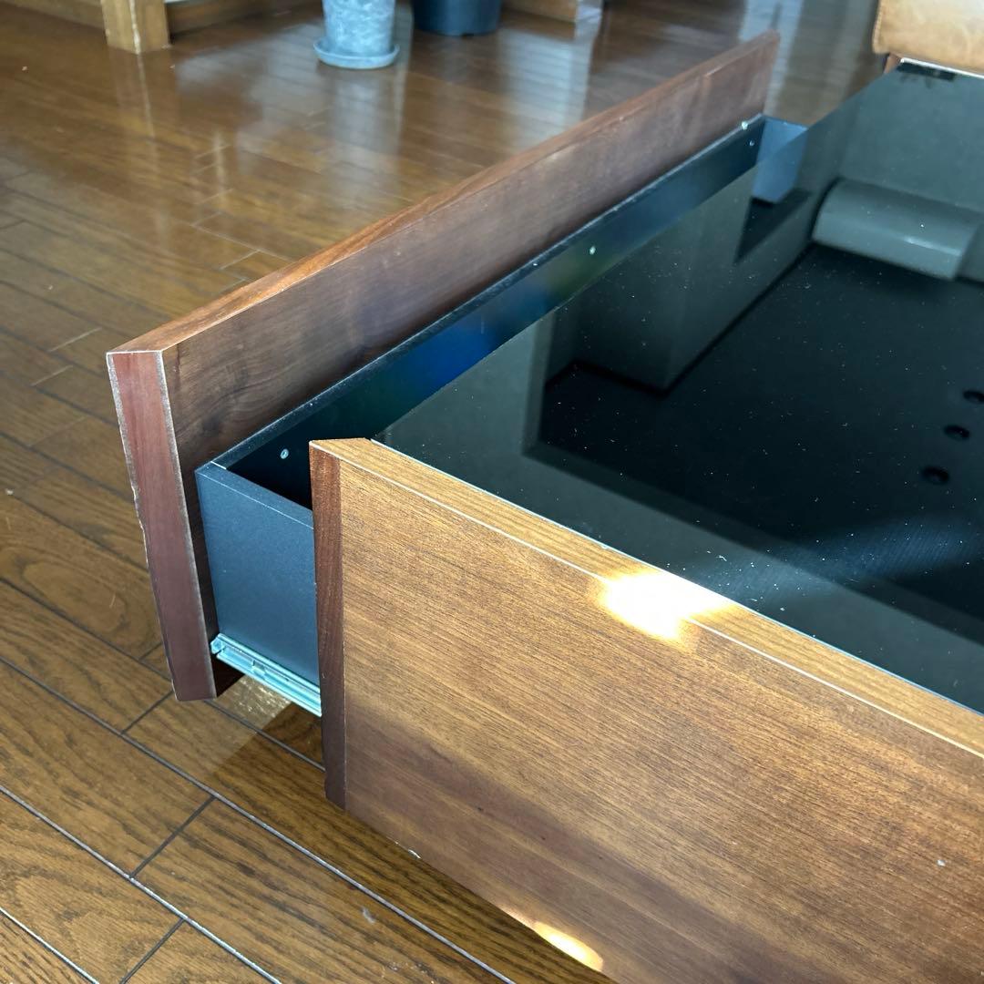 センターテーブル　ローテーブル　木製　ガラス