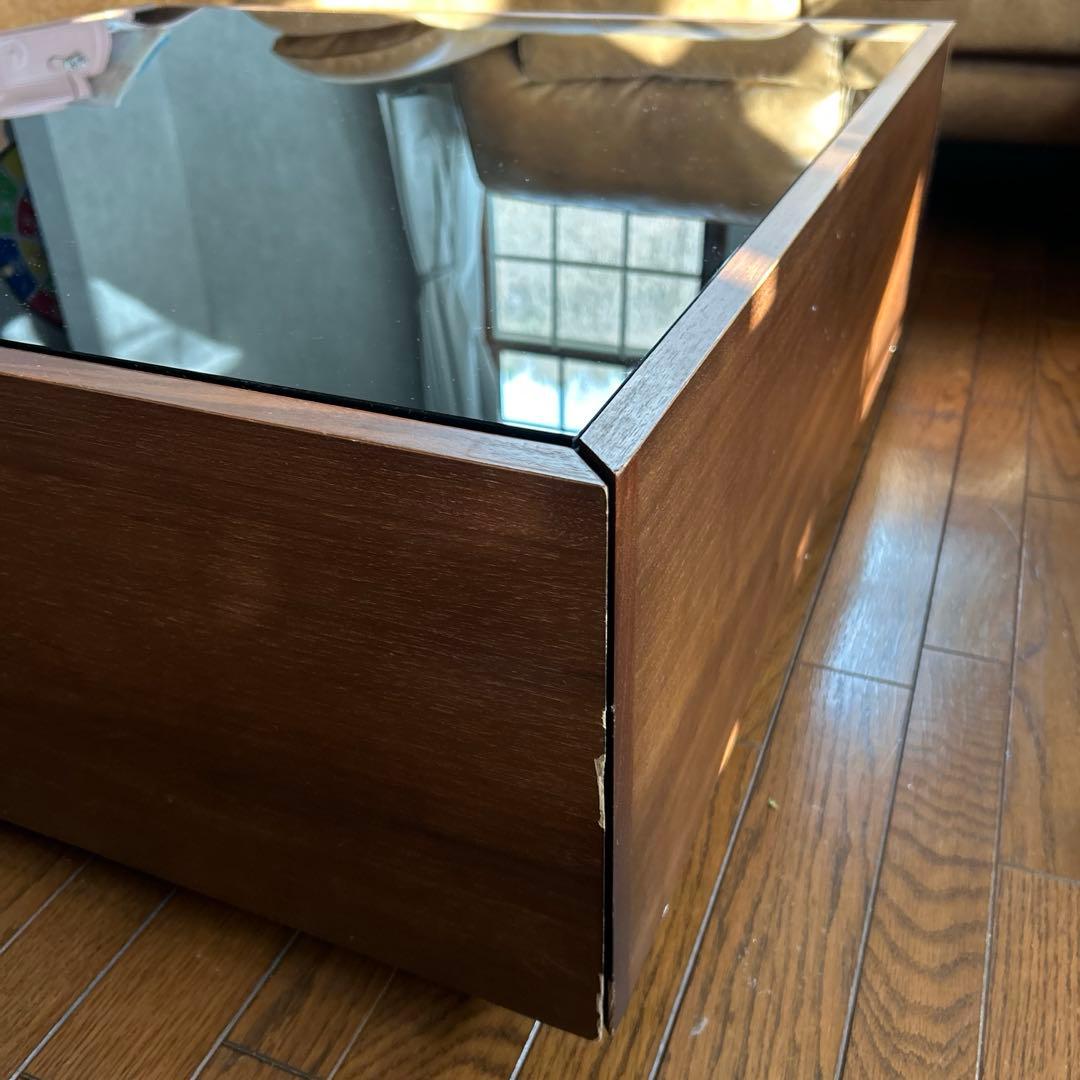 センターテーブル　ローテーブル　木製　ガラス