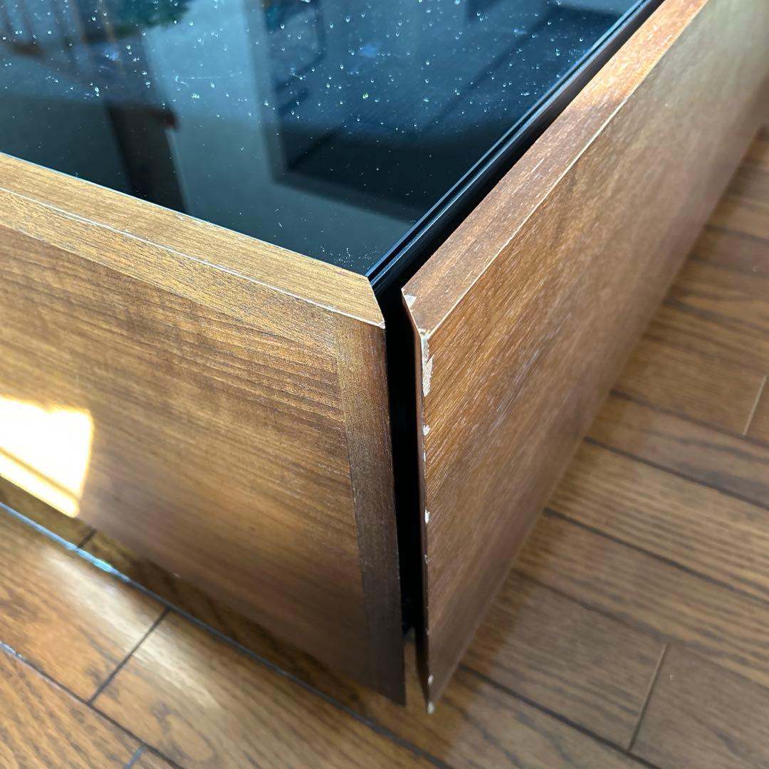 センターテーブル　ローテーブル　木製　ガラス