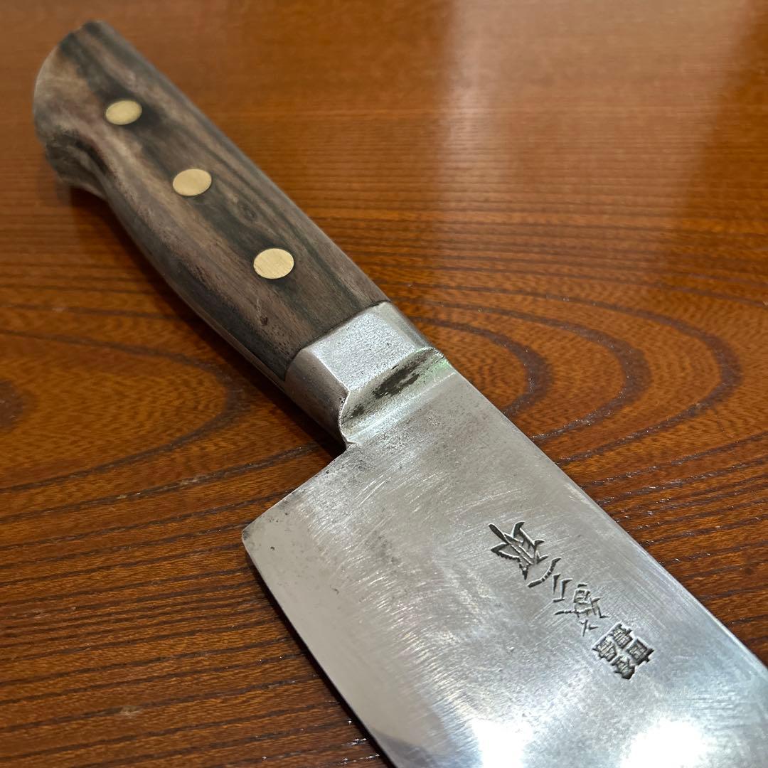 牛刀包丁 紋三郎作 全長41cm刃28cm重約308g厚約2mm ★送料無料