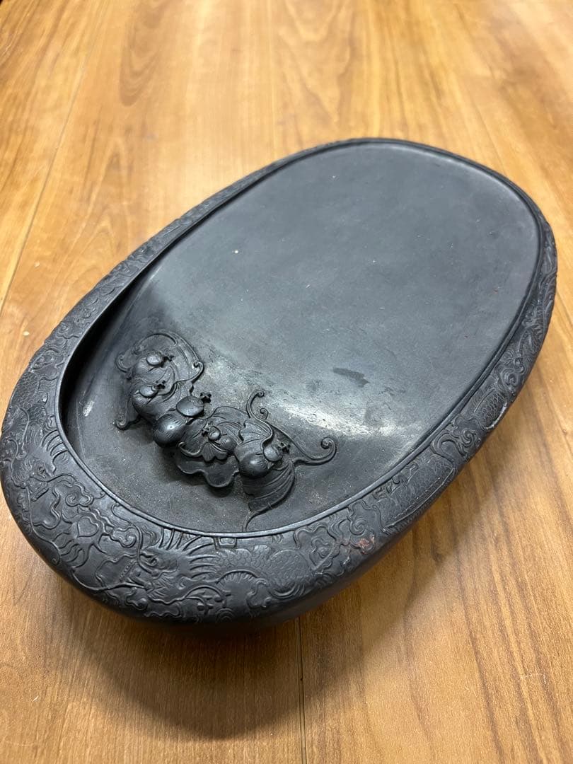 中国古美術 歙州 蝙蝠龍紋硯 硯 書 端渓硯 / 西X-44 - メルカリ
